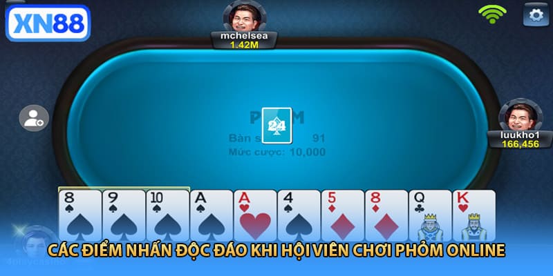 Các điểm nhấn độc đáo khi hội viên chơi phỏm online